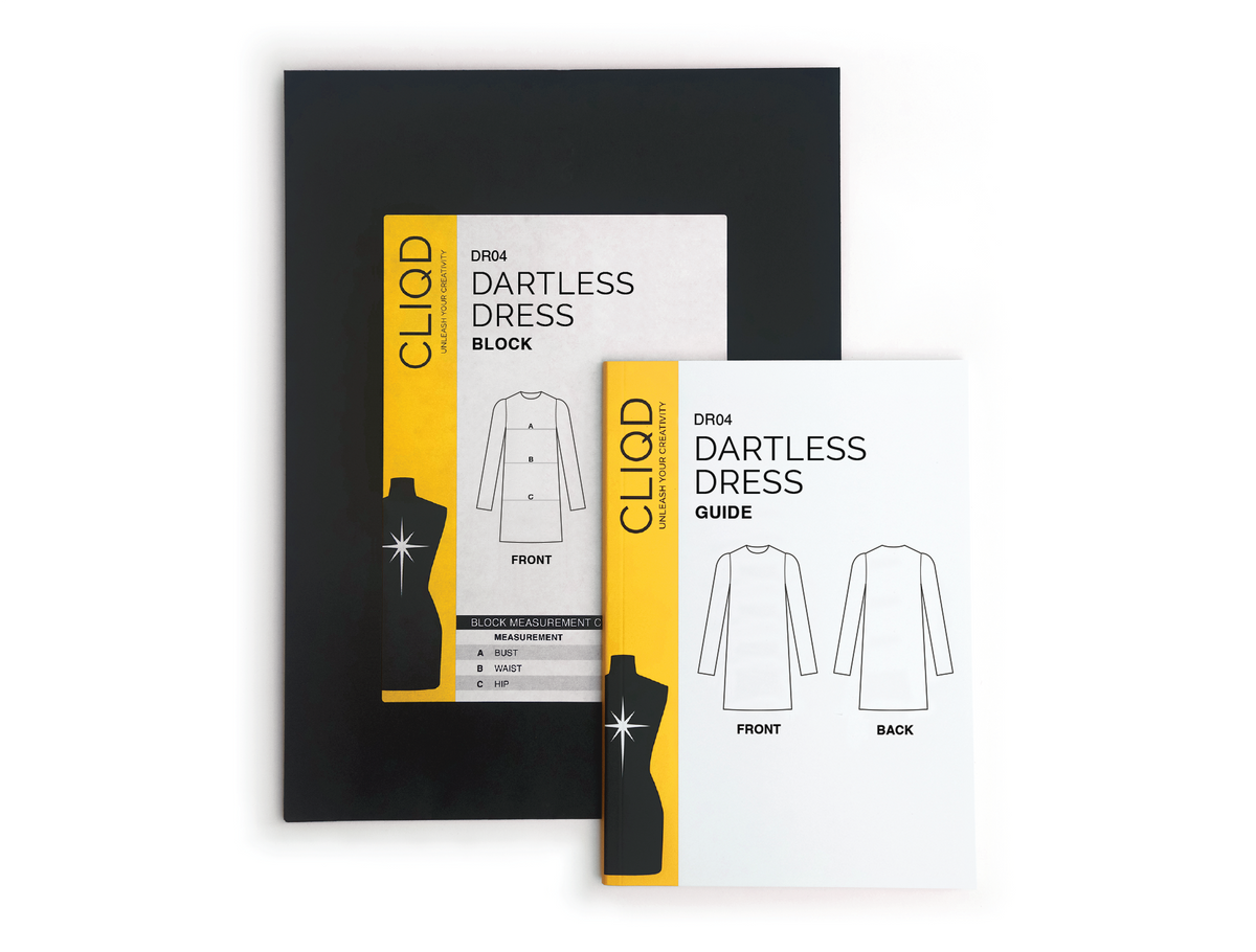 CLIQD dartless dress pattern making kit – including block pattern and guide book