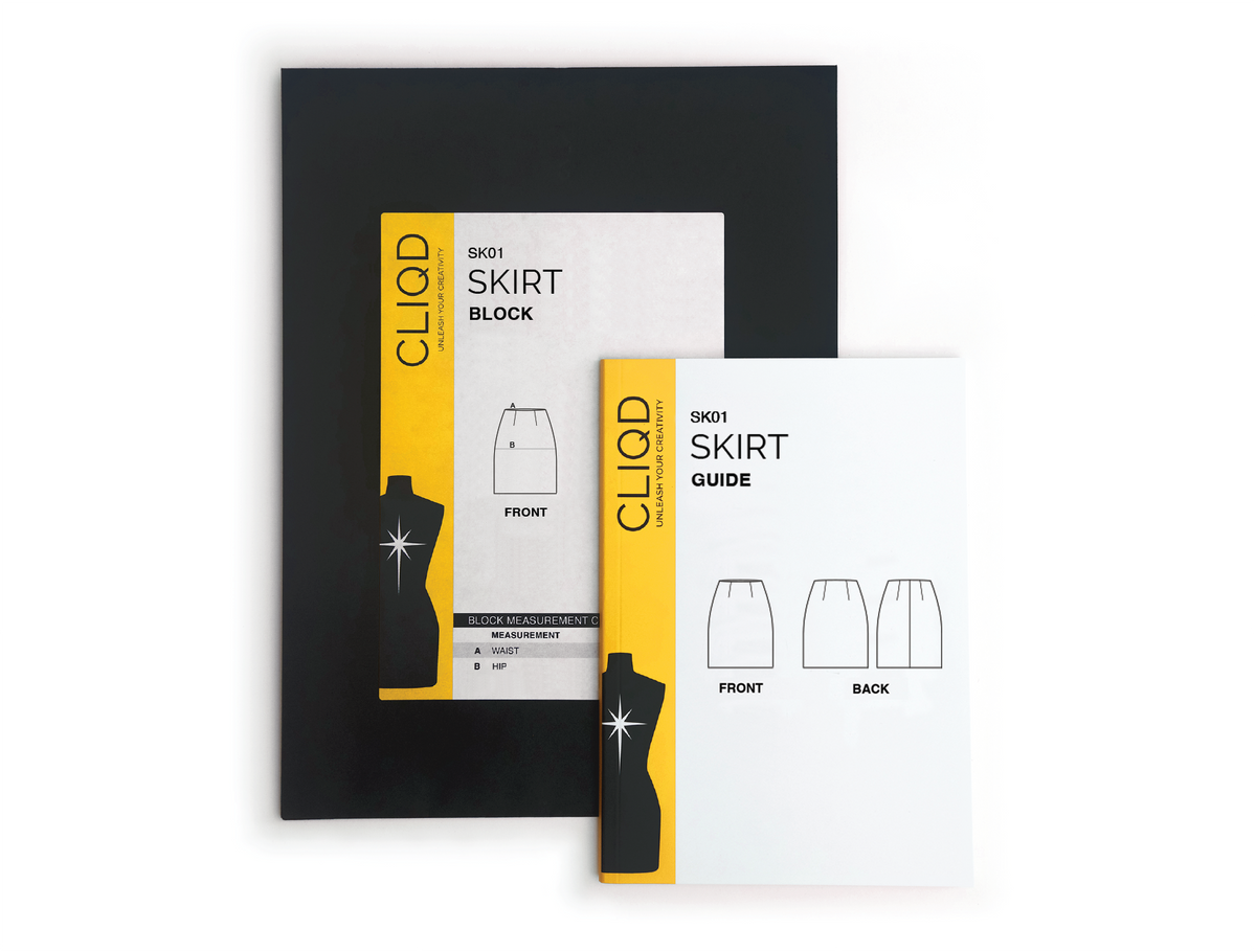 CLIQD skirt pattern making kit – including block pattern and guide book