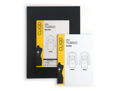 CLIQD Torso block pattern making kit — includes professionally-fitted block and pattern making guide