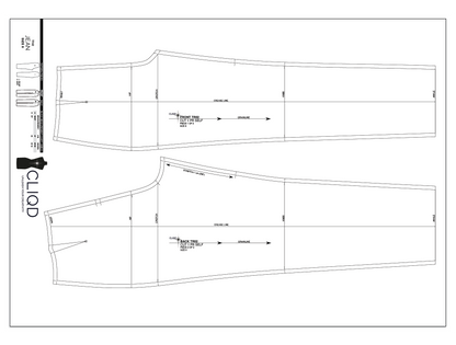 CLIQD jean block pattern on a0 