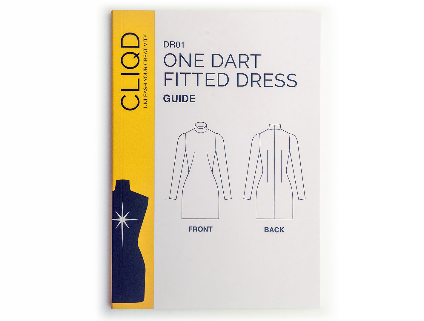CLIQD One Dart Fitted Dress pattern making guide — illustrated pattern making book