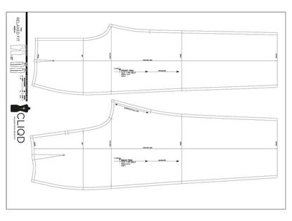 CLIQD relaxed fit pant block pattern on a0 PDF