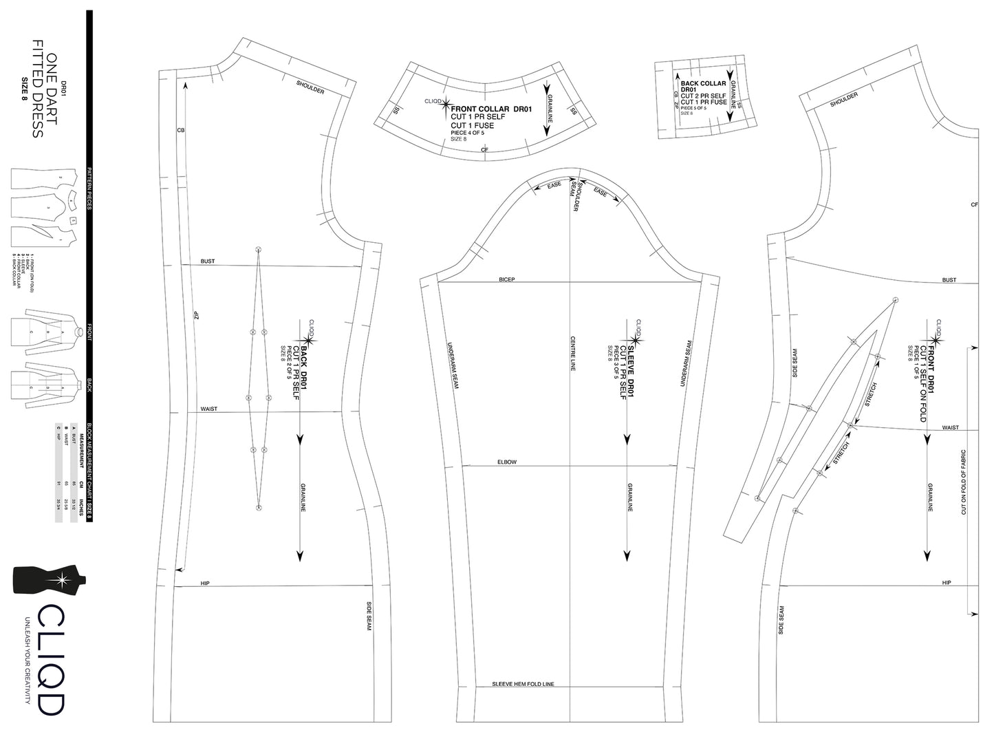 One dart fitted dress